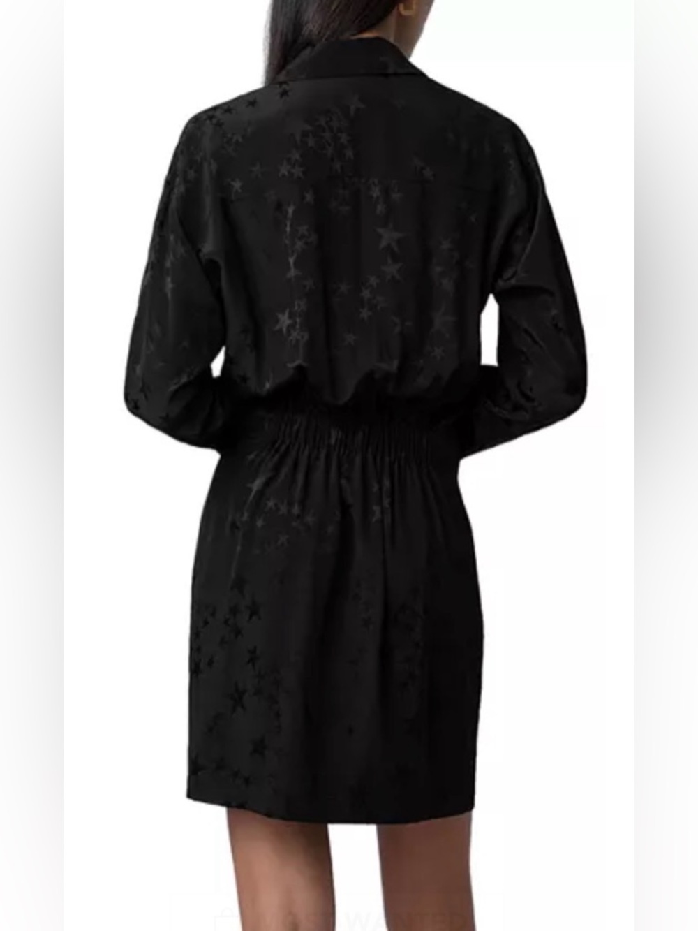 Zadig & Voltaire Ravy Star Embossed Silk black Dress size Small - NWT - Picture 2 of 5